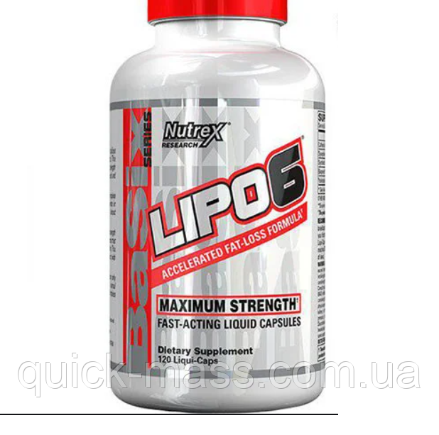 Жироспалювач Nutrex Lipo-6 Liqui caps Maximum Strength 120 caps