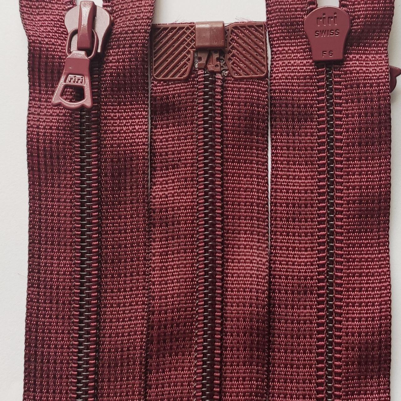 Молния крупная 6 спираль разъемная RIRI 25, 30, 35, 40, 45 см, разные цвета
