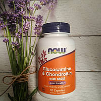 NOW Foods Glucosamine Chondroitin MSM 90caps глюкозамін хондроїтин мсм нау фудс-сша
