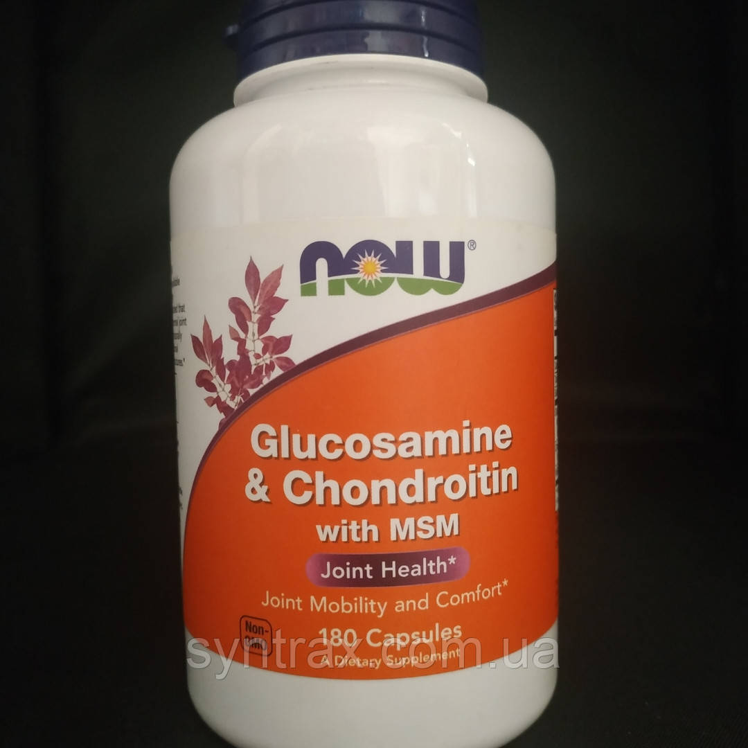 NOW Foods Glucosamine Chondroitin MSM 180caps глюкозамин хондроитин мсм нау фудс сша - фото 2 - id-p1008447070