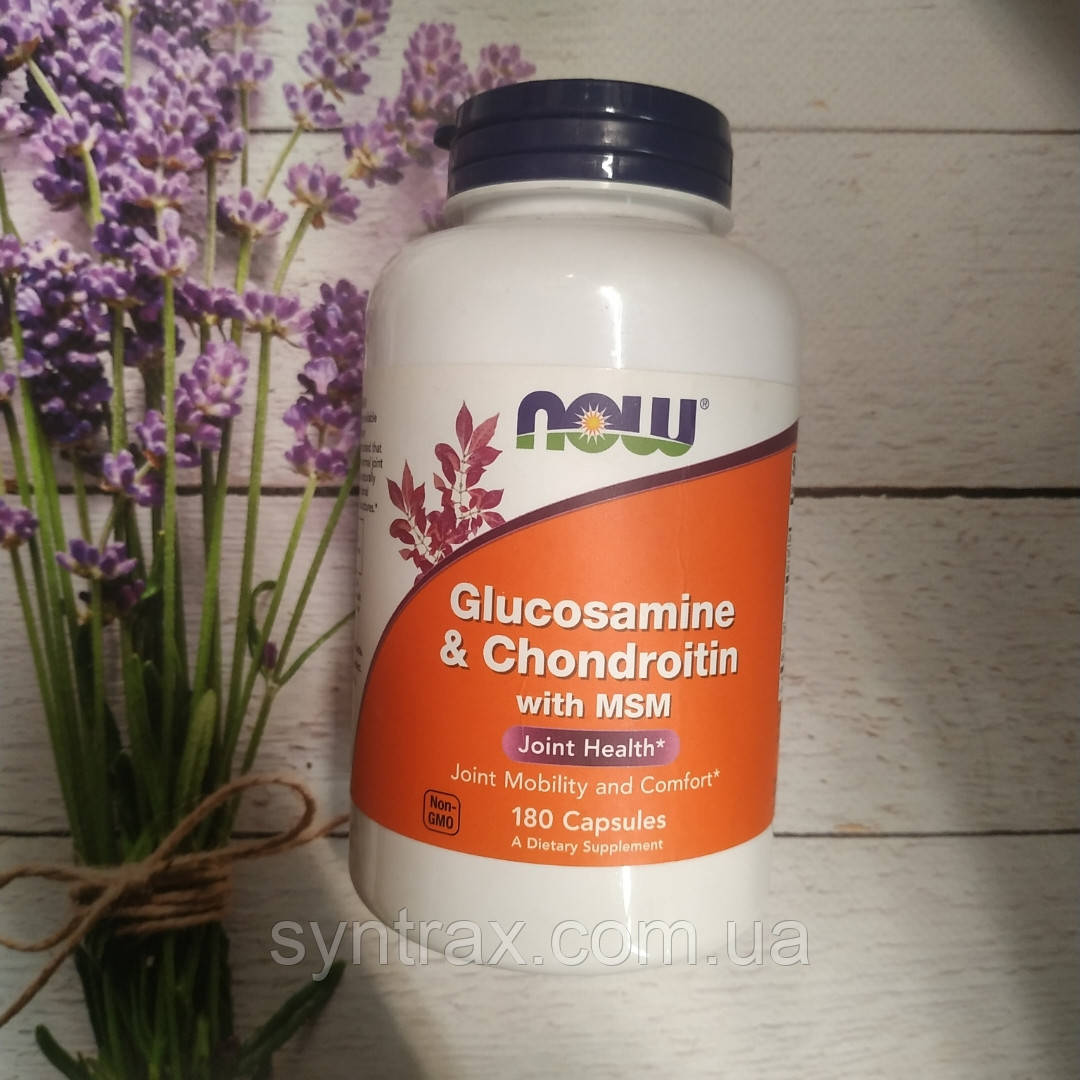 NOW Foods Glucosamine Chondroitin MSM 180caps глюкозамин хондроитин мсм нау фудс сша - фото 1 - id-p1008447070