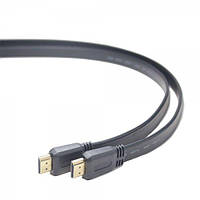 Кабель HDMI V. 2.0 Cablexpert CC-HDMI4F-1M, вилка/вилка, з позолоченими конекторами, 1м, плоский