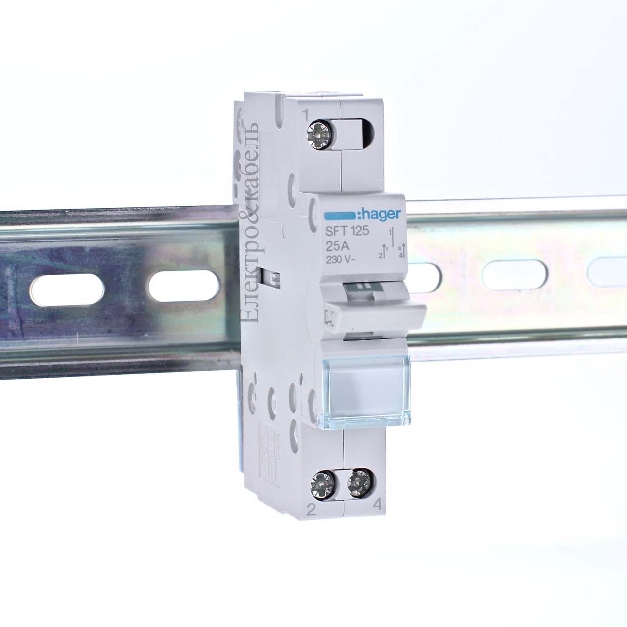 SFT125 Перемикач 1-0-2 з загальним виходом зверху 1 пол., 25А/230В, Hager, фото 1