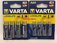 Батарейки Varta LONGLIFE AAA, AA блистер 4шт. оригинал Германия
