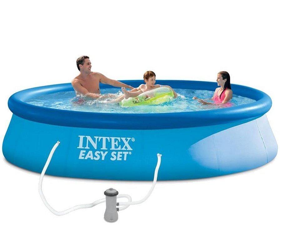 Наливна басейн Intex Easy Set Pool "Сімейний" 28142, фільтр-насос в комплекті, 366*84см, фото 1