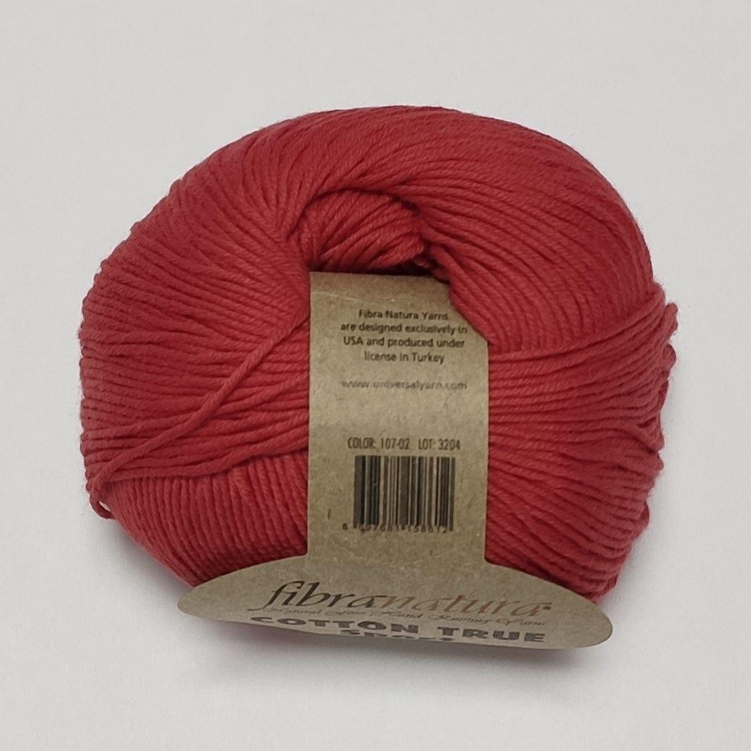 Бавовняна пряжа Cotton True Sport Fibra Natura Туреччина Котон Тру спорт, різні кольори, червоний