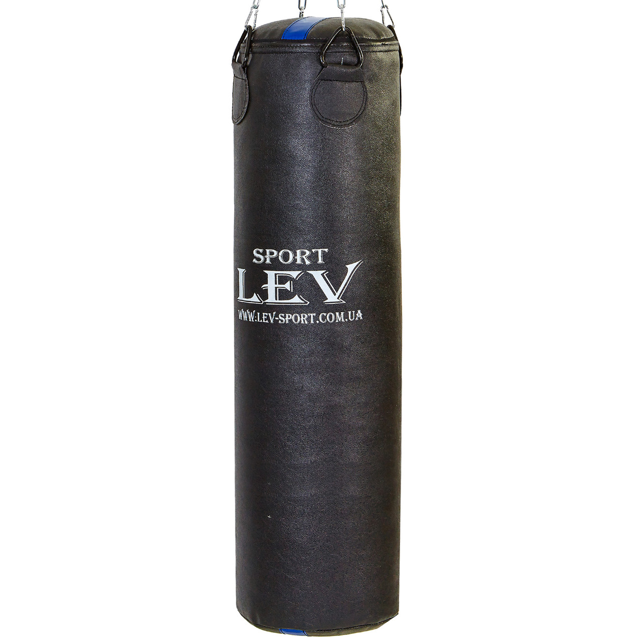 Мішок боксерський Циліндр Кірза h — 120 см LEV UR LV-2810 (наповнить.-віш, d — 33 см,вага — 50 кг, чорний)