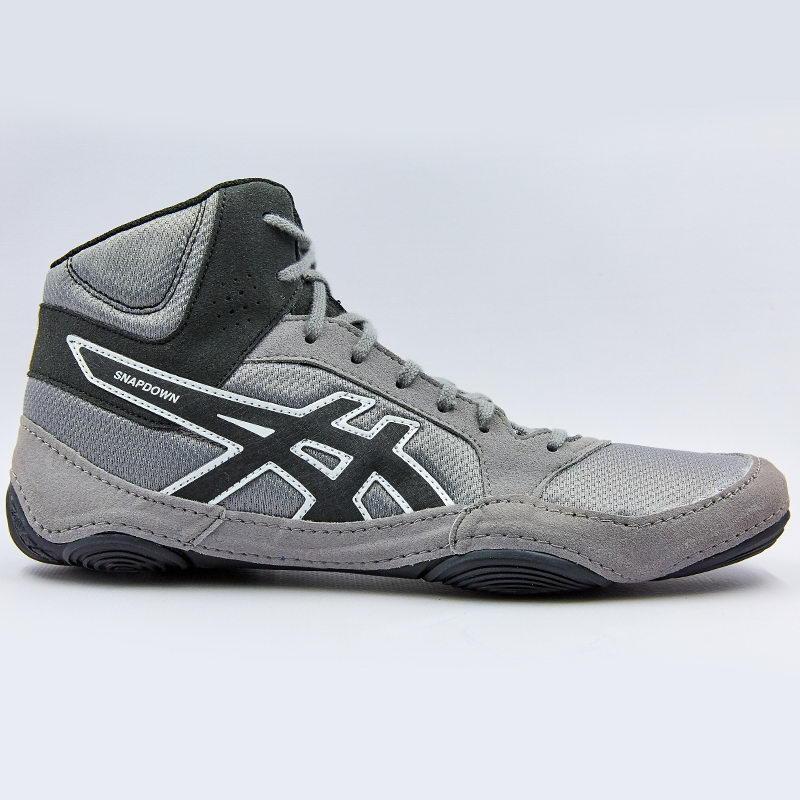 Борцовки замшеві ASICS J703Y-9690 (р-р 39-44) (верх-замша, низ-нековзна гума, сірий чорний)