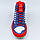 Борцовки замшеві ASICS J702N-4901 (р-р 39,5-45) (верх-замша, низ-нековзна гума, темно-синій-червоний), фото 5