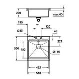 Кухонна мийка стальна Grohe EX Sink 31583SD0 серія K800 5256, фото 5