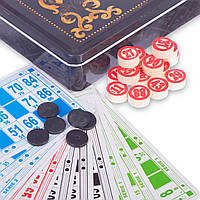 Лото настільна гра в металевій коробці T9011 (90дер.боч, 24карт, 40пл.фіш, р-р 45x12,5x4см)