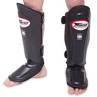 Захист для гомілки та стопи Муай Тай, ММА, Кікбоксинг шкіряна TWINS SGL-10 (р-р S-XL, кольори в асортименті)