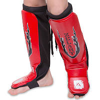 Захист для гомілки та стопи Муай Тай, ММА, Кікбоксинг шкіряна панчоха Zelart ZB-7024 (р-р L-XL, кольори в асортименті)