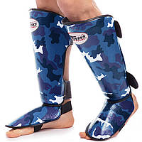 Захист для гомілки та стопи Муай Тай, ММА, Кікбоксинг шкіряна TWINS FSG-JG (р-р M-XL)