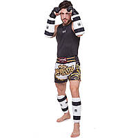 Захист гомілки та передпліччя для тхеквондо MTO BO-5098-W (PU, р-р S-XL, набір 4 щитки, білий)