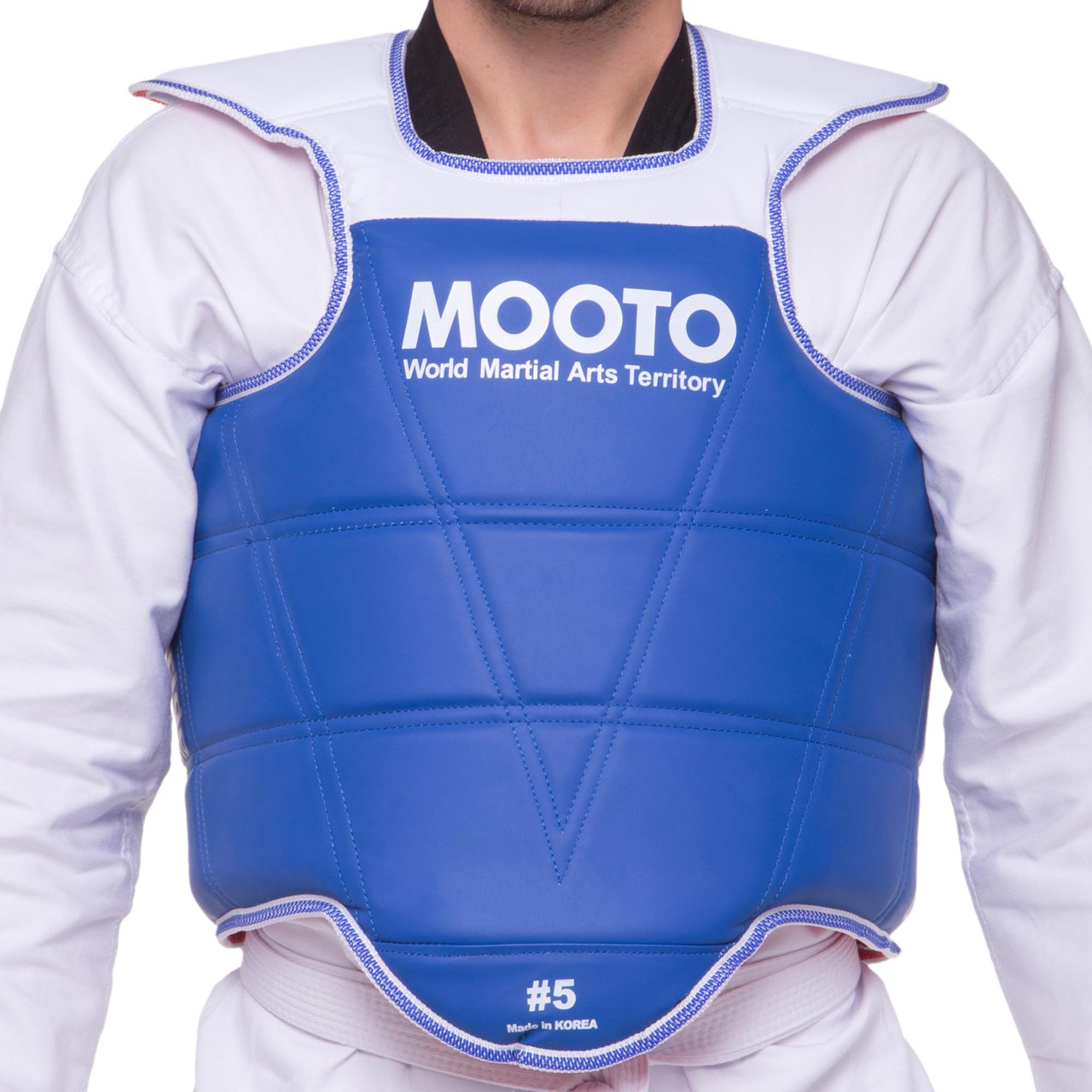 Захист корпусу та ключиці (жилет) двостороння MTO BO-5095 (PVC, р-р 0-5, кріплення на ременях, червоний синій), фото 1