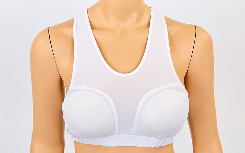 Захист грудей жіночий MA-6240 (топ + 2 вставки, поліамід, еластан, р-р універсальний 42-50, білий, чорний, кольори в асортименті), фото 1