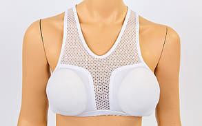 Захист грудей жіночий із сітчастими вставками MA-6241 (топ + 2 вставки, сітка, поліамід, еластан, р-р універсальний 42-50, білий, чорний, кольори в асорт)