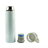 Термос для сублімації 500 мл з чашечкою (білий глянець), фото 2