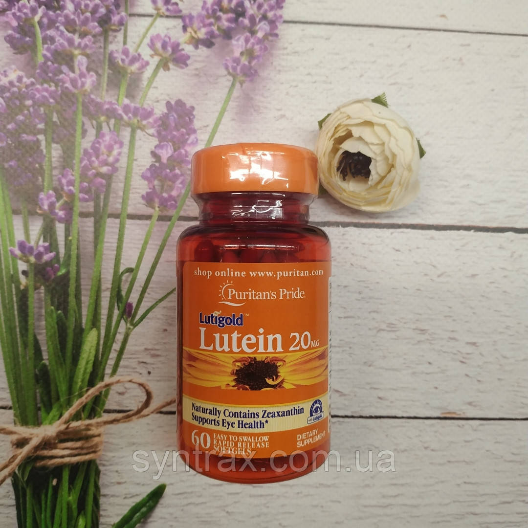 Puritan's pride Lutein 20 mg with Zeaxanthin 60 Softgels