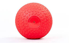 М'яч набивний слембол для кросфіту рифлений Record SLAM BALL FI-5729-2 2 кг (PVC, мінеральний наповнювач, d-23 см, червоний)