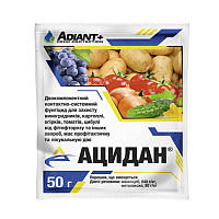 Фунгіцид системного та контактного впливу Ацидан, 50 г від фітофтрозу, перопорозу, альтернаріозу, мілдою