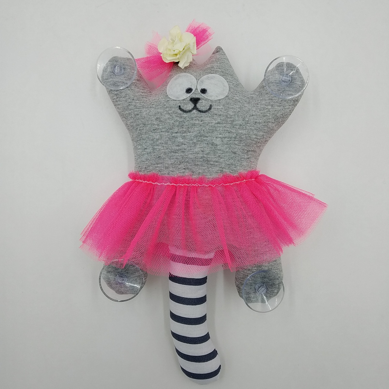 Іграшка кот-саймона на скло автомобіля на присосках "БАЛЕРІНА", фото 1