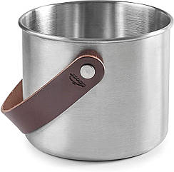 Відро для льоду з шкіряною ручкою 14х10см/1500мл з нержавіючої сталі Lacor