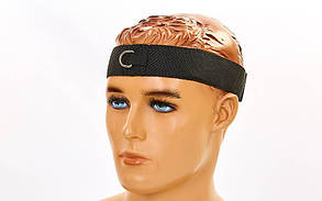 Пов'язка на голову з кріпленням для м'яча на гумці (1 шт.) UR BO-6661 (поліестер, фліс, чорний)