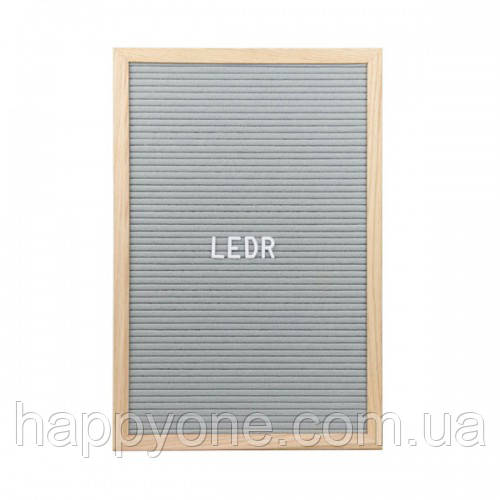 Дошка для створення написів Letter board (сіра) 30х45 см