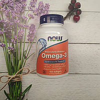 Now Foods Omega 3 1000 mg 100 soft, омега 3 в капсулах риб'ячий жир