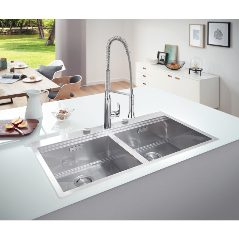 Подвійна кухонна раковина Grohe EX Sink 31585SD0 серія K800 10256