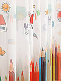 Тюль у дитячий шифон "Кольорові олівці", висота 2,9 м, фото 2