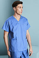Медицинский костюм хирургический мужской голубой - 03313