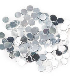 Конфеті, метафан "Disc", Іспанія, вага — 50 г, розмір — 23 мм, колір — срібло