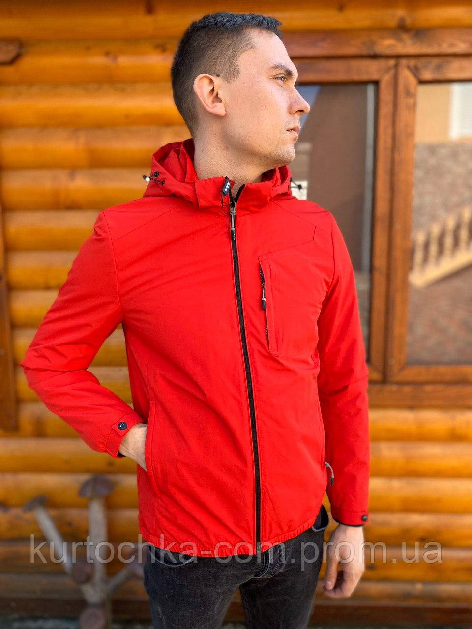 Купить Мужская куртка парка ветровка бомбер красная осенняя летняя ...