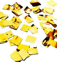 Конфетти, метафан "Gold", Испания, вес - 50 г, размер - 8 мм, цвет -золото