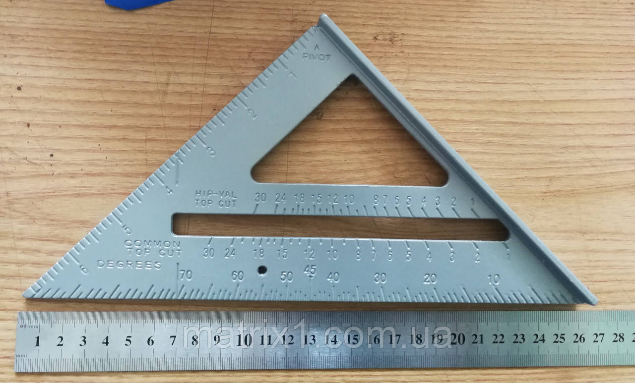 Косинець Свенсона алюміній, транспортир Swanson 250 мм, фото 1