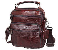 Мужская кожаная сумка через плечо барсетка Dovhani Bon101-1Coffee7871 Коричневая 21 х 18 х 9 см
