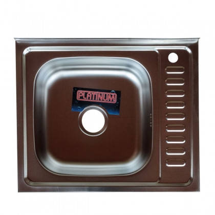Мийка для кухні з нержавіючої сталі 07 мм Platinum 6050 polish, фото 2