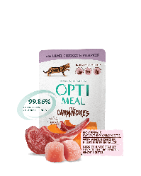 Вологий корм Optimeal for Carnivores Lamb&Chicken (Оптіміл беззерновий для котiв з ягням), 85г.