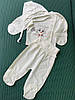 Дитячий костюм-трійка, інтерлок (повзунки, кофточка, шапочка) для хлопчиків 56-й розмір, фото 5