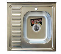 Мойка для кухни из нержавеющей стали 04 мм Platinum 6060 satin