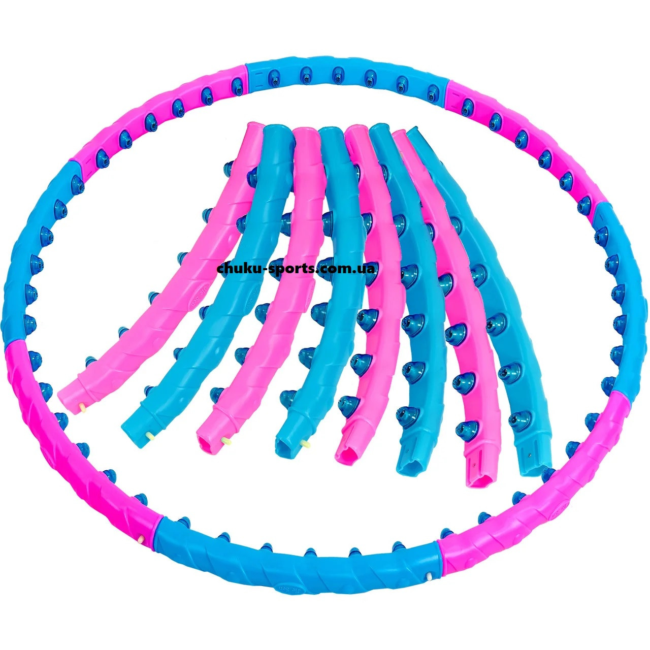 Обруч масажний хула-хуп Hula Hoop JS-6011 8 секцій (вага 1,5 кг)
