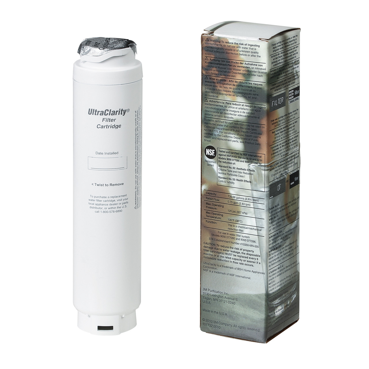 Фільтр (UltraClarity) для води холодильника Side-by-Side Bosch, Siemens 11028820 (00740560)