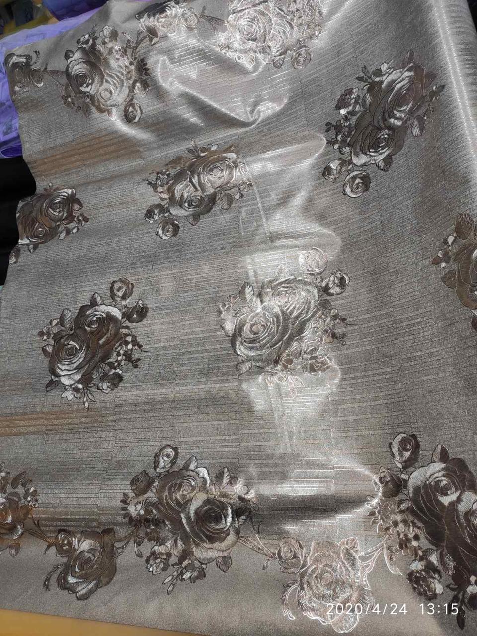 Клейонка на тканинній основі шовкографія золото/срібло, фото 1