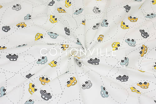 Ранфорс240смМашинкиблакитні,жовті(залишок1.35мп)