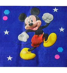 Серветки святкові "Міккі Маус", 15 шт., розмір - 33х33 см, Україна