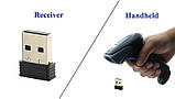 Сканер бездротовий Asianwell 2011RB ( MC-200WGB ) receiver 2,4G + BT, image 2D, чорний, фото 2