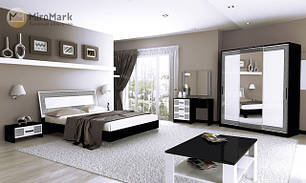 Спальня Віола (білий глянець, чорний мат) 